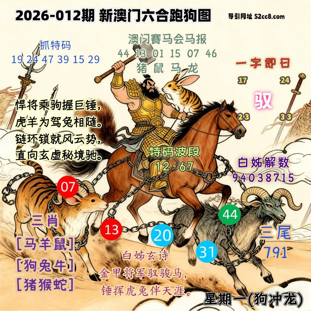 新澳门六合跑马图012期